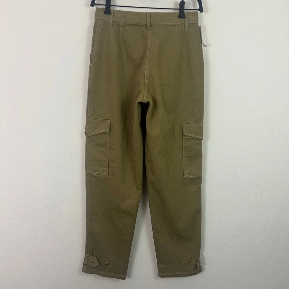 Wilfred Free Aritzia 4 Modern Cargo Pants Taupe Beige High Rise Straight Leg NEW